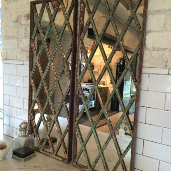 Harlequin Style Antique Window Frame Mirror