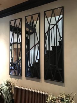 Art Deco French Style Iron Work Panelled Mirrors