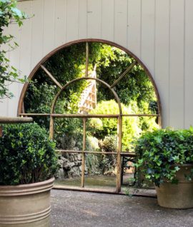 Large Arched Antique Home and Garden Mirror