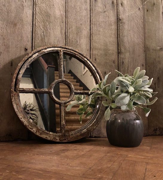 Set of Circular Rustic Charm Antique Mirrors